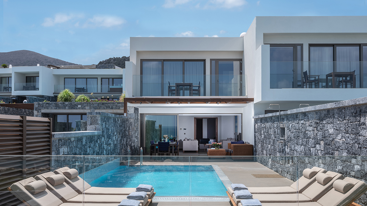 Presidential 3 Bedroom Villa - two floors -Sea View with private heated pool SweetSpa and gym